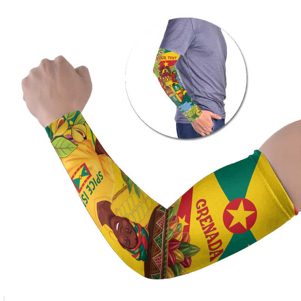 Personalized Grenada Spicemas 2025 Arm Sleeves Spice Isle Nutmeg Cocoa Pod - Wonder Print Shop