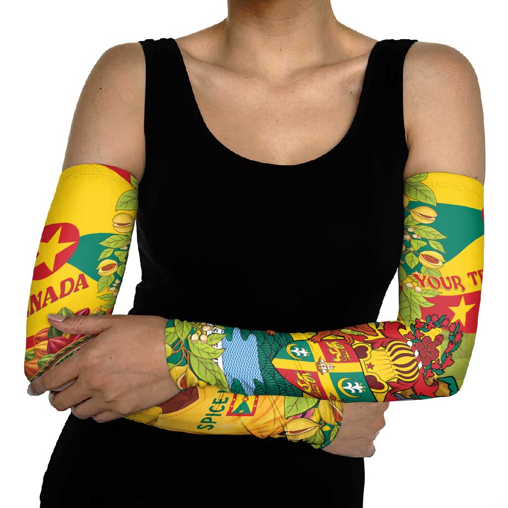 Personalized Grenada Spicemas 2025 Arm Sleeves Spice Isle Nutmeg Cocoa Pod - Wonder Print Shop