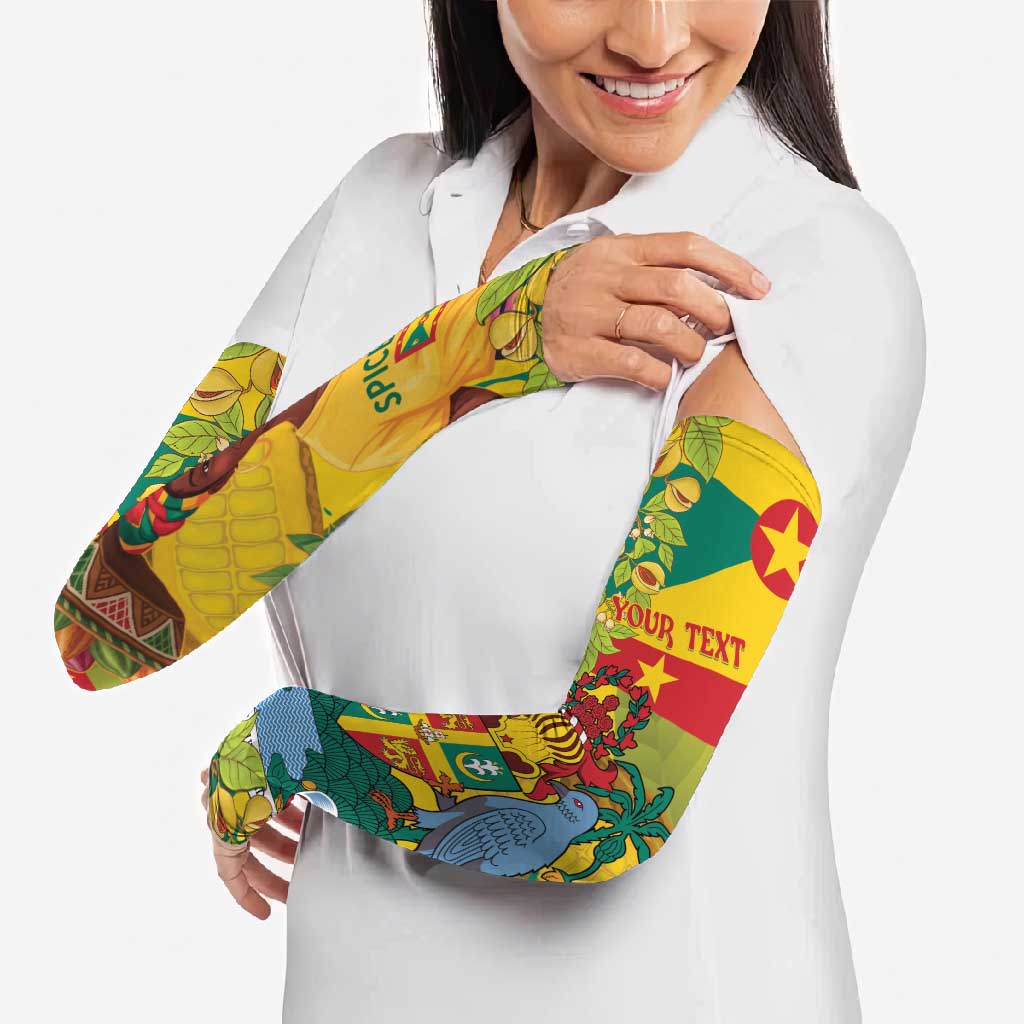 Personalized Grenada Spicemas 2025 Arm Sleeves Spice Isle Nutmeg Cocoa Pod - Wonder Print Shop