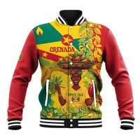 Personalized Grenada Spicemas 2025 Baseball Jacket Spice Isle Nutmeg Cocoa Pod - Wonder Print Shop