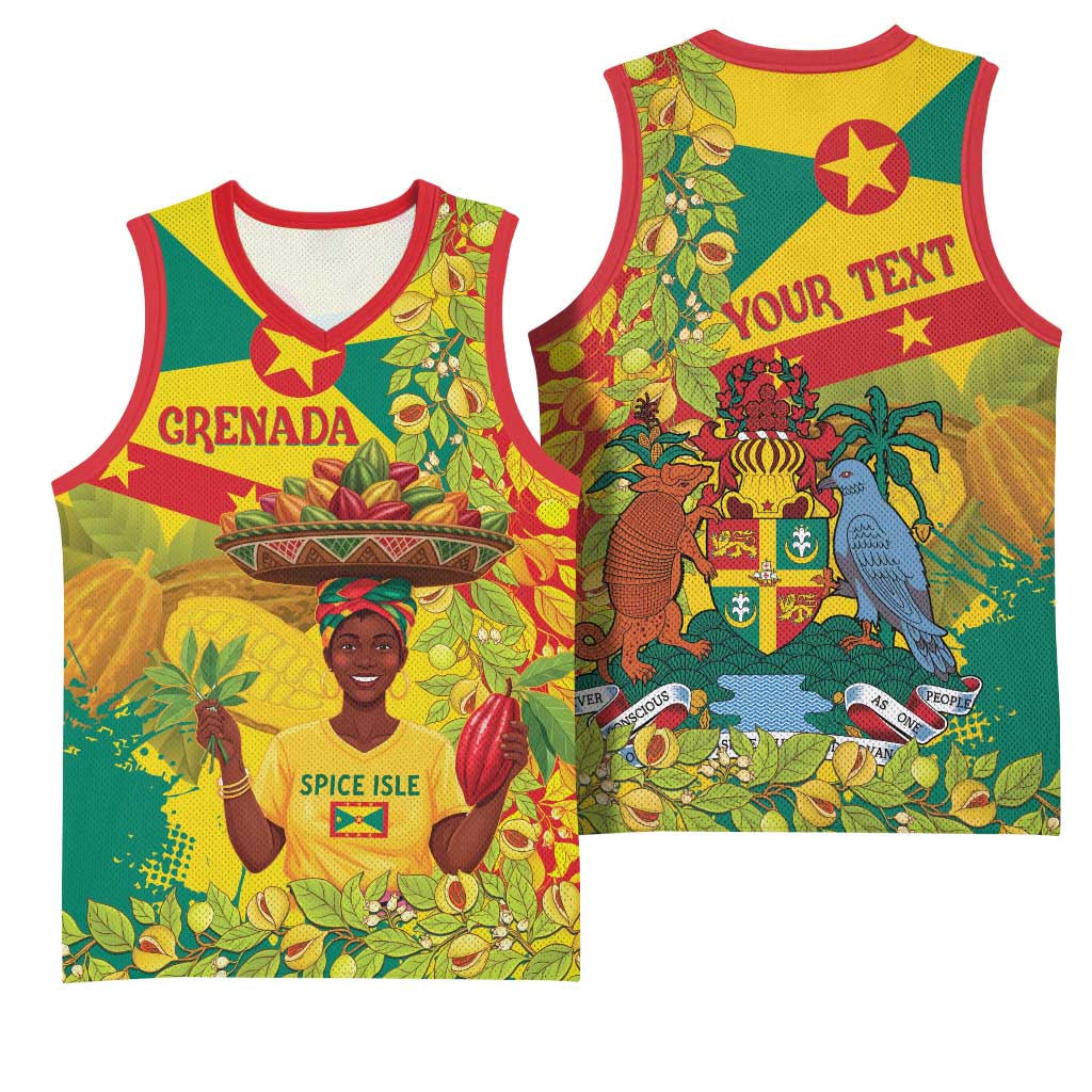Personalized Grenada Spicemas 2025 Basketball Jersey Spice Isle Nutmeg Cocoa Pod - Wonder Print Shop