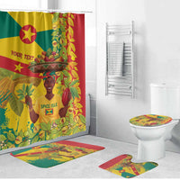 Personalized Grenada Spicemas 2025 Bathroom Set Spice Isle Nutmeg Cocoa Pod - Wonder Print Shop