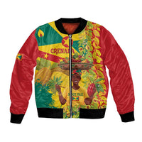 Personalized Grenada Spicemas 2025 Bomber Jacket Spice Isle Nutmeg Cocoa Pod - Wonder Print Shop