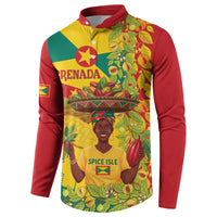 Personalized Grenada Spicemas 2025 Button Sweatshirt Spice Isle Nutmeg Cocoa Pod - Wonder Print Shop