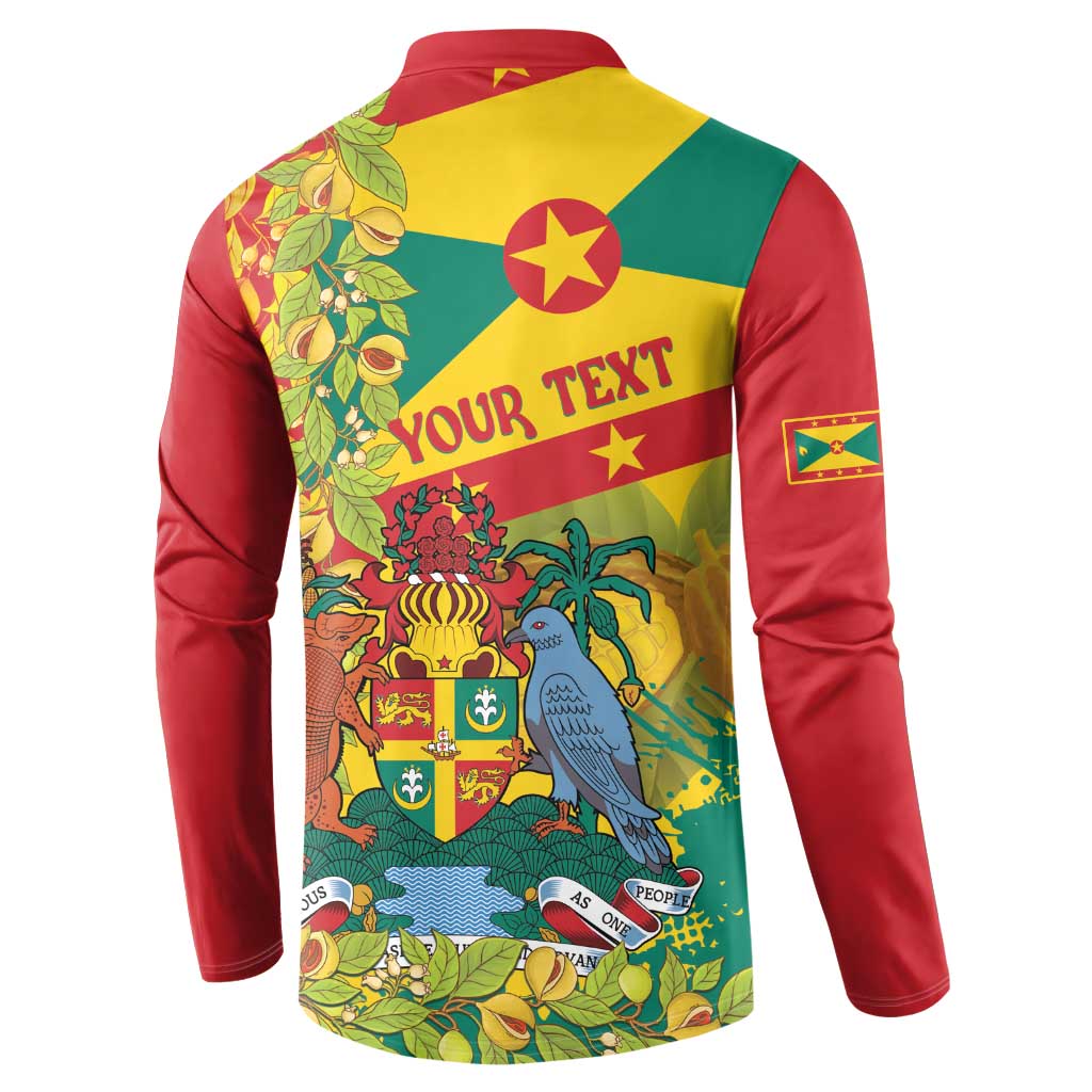 Personalized Grenada Spicemas 2025 Button Sweatshirt Spice Isle Nutmeg Cocoa Pod - Wonder Print Shop