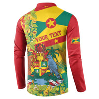 Personalized Grenada Spicemas 2025 Button Sweatshirt Spice Isle Nutmeg Cocoa Pod - Wonder Print Shop