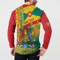 Personalized Grenada Spicemas 2025 Button Sweatshirt Spice Isle Nutmeg Cocoa Pod - Wonder Print Shop