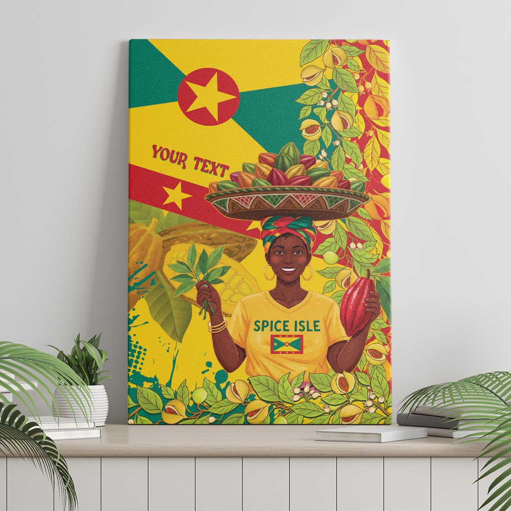 Personalized Grenada Spicemas 2025 Canvas Wall Art Spice Isle Nutmeg Cocoa Pod - Wonder Print Shop