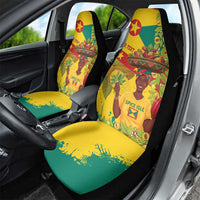 Personalized Grenada Spicemas 2025 Car Seat Cover Spice Isle Nutmeg Cocoa Pod - Wonder Print Shop