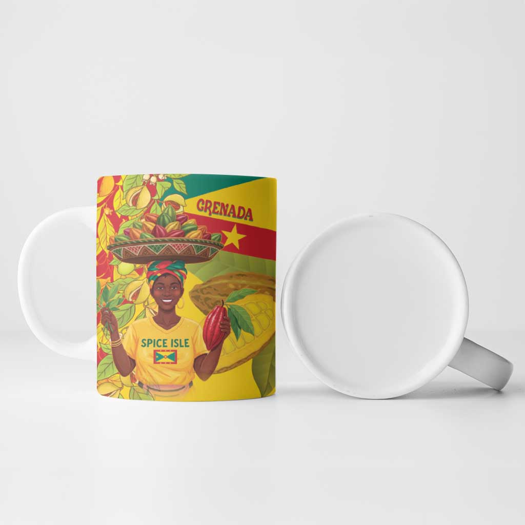 Personalized Grenada Spicemas 2025 Ceramic Mug Spice Isle Nutmeg Cocoa Pod - Wonder Print Shop