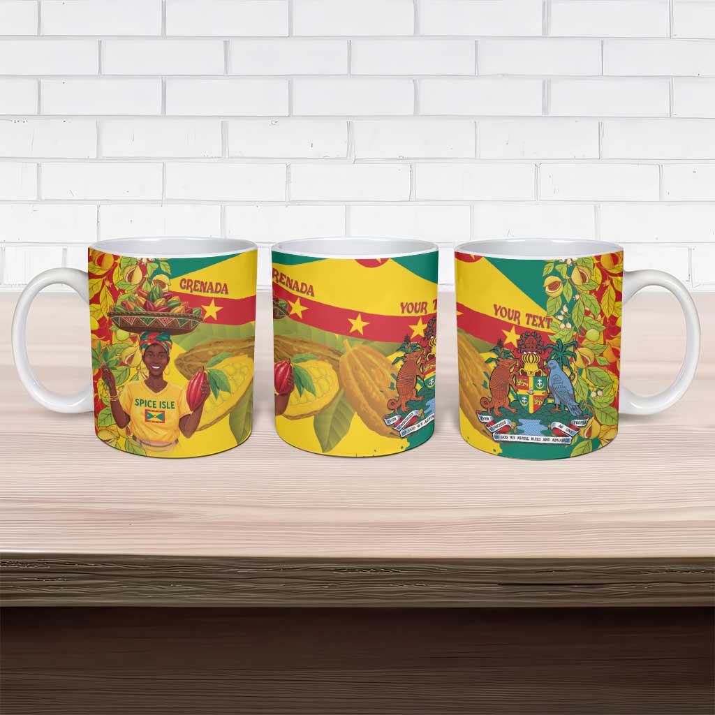 Personalized Grenada Spicemas 2025 Ceramic Mug Spice Isle Nutmeg Cocoa Pod - Wonder Print Shop