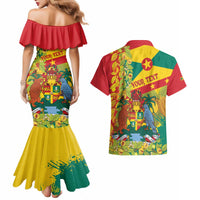 Personalized Grenada Spicemas 2025 Couples Matching Mermaid Dress and Hawaiian Shirt Spice Isle Nutmeg Cocoa Pod - Wonder Print Shop