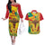 Personalized Grenada Spicemas 2025 Couples Matching Off The Shoulder Long Sleeve Dress and Hawaiian Shirt Spice Isle Nutmeg Cocoa Pod - Wonder Print Shop