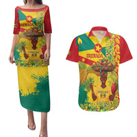 Personalized Grenada Spicemas 2025 Couples Matching Puletasi and Hawaiian Shirt Spice Isle Nutmeg Cocoa Pod - Wonder Print Shop