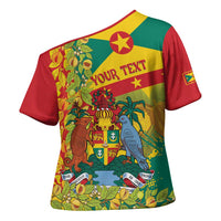Personalized Grenada Spicemas 2025 Cross Shoulder Shirt Spice Isle Nutmeg Cocoa Pod - Wonder Print Shop