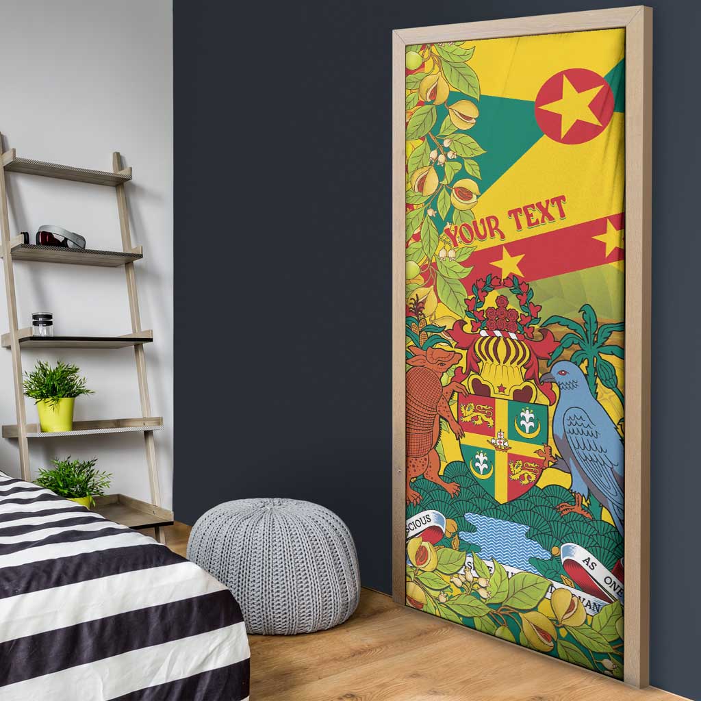 Personalized Grenada Spicemas 2025 Door Cover Spice Isle Nutmeg Cocoa Pod - Wonder Print Shop