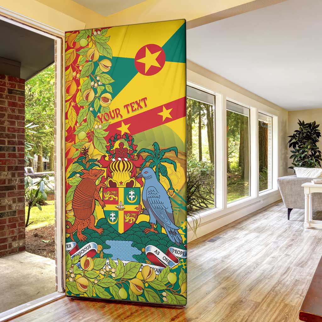 Personalized Grenada Spicemas 2025 Door Cover Spice Isle Nutmeg Cocoa Pod - Wonder Print Shop