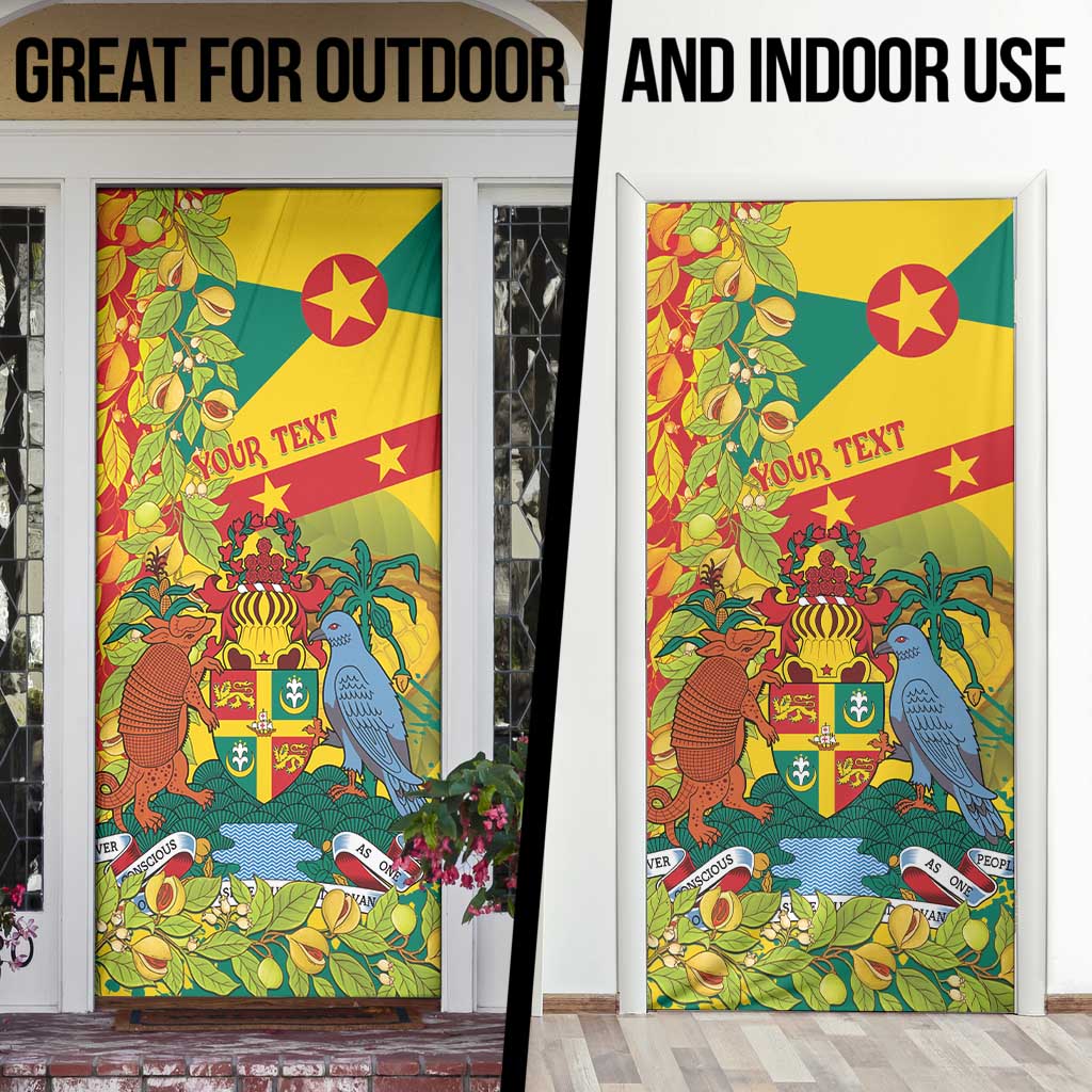 Personalized Grenada Spicemas 2025 Door Cover Spice Isle Nutmeg Cocoa Pod - Wonder Print Shop