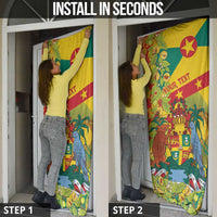 Personalized Grenada Spicemas 2025 Door Cover Spice Isle Nutmeg Cocoa Pod - Wonder Print Shop