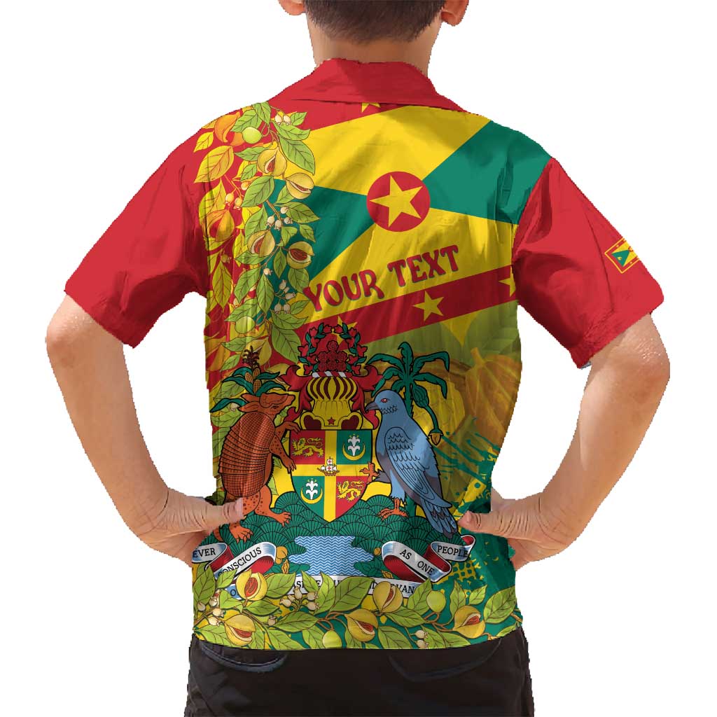 Personalized Grenada Spicemas 2025 Family Matching Long Sleeve Bodycon Dress and Hawaiian Shirt Spice Isle Nutmeg Cocoa Pod - Wonder Print Shop