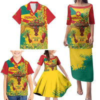 Personalized Grenada Spicemas 2025 Family Matching Puletasi and Hawaiian Shirt Spice Isle Nutmeg Cocoa Pod - Wonder Print Shop