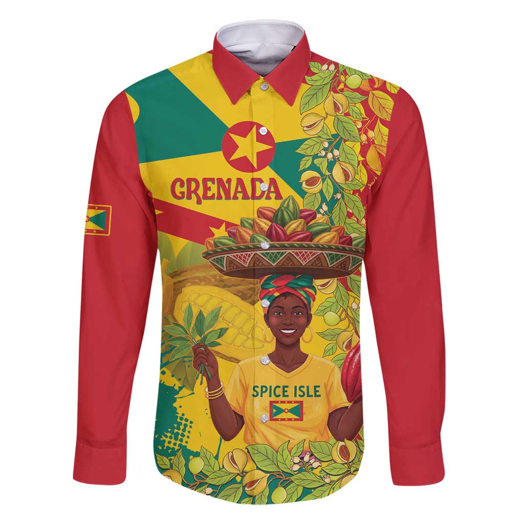 Personalized Grenada Spicemas 2025 Family Matching Summer Maxi Dress and Hawaiian Shirt Spice Isle Nutmeg Cocoa Pod - Wonder Print Shop