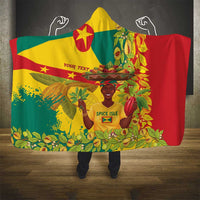 Personalized Grenada Spicemas 2025 Hooded Blanket Spice Isle Nutmeg Cocoa Pod - Wonder Print Shop