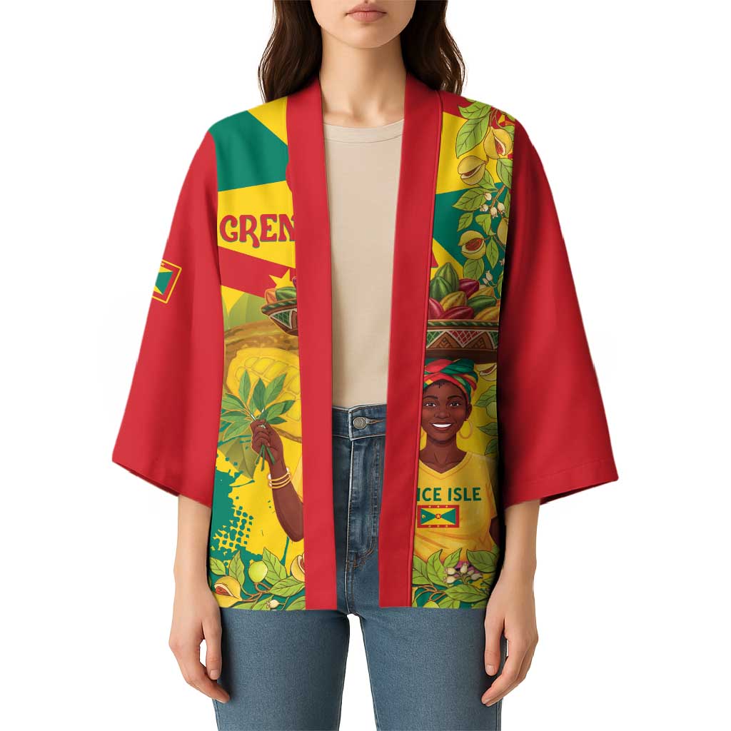 Personalized Grenada Spicemas 2025 Kimono Spice Isle Nutmeg Cocoa Pod - Wonder Print Shop