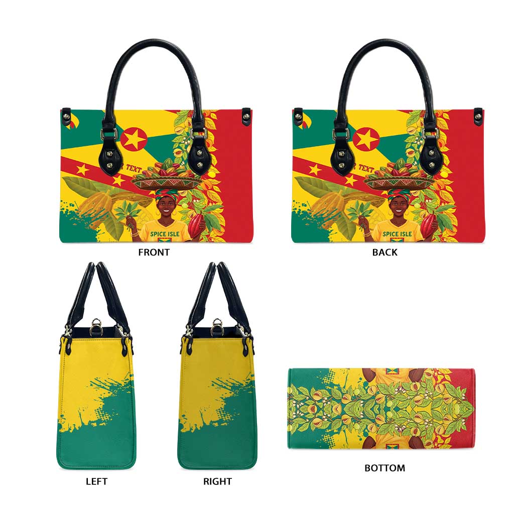 Personalized Grenada Spicemas 2025 Leather Bag Spice Isle Nutmeg Cocoa Pod - Wonder Print Shop
