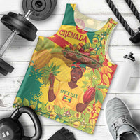 Personalized Grenada Spicemas 2025 Men Tank Top Spice Isle Nutmeg Cocoa Pod - Wonder Print Shop