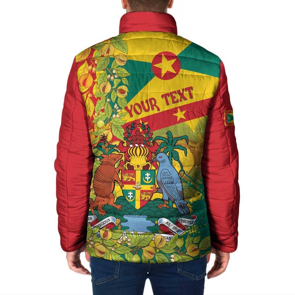Personalized Grenada Spicemas 2025 Padded Jacket Spice Isle Nutmeg Cocoa Pod - Wonder Print Shop
