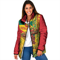 Personalized Grenada Spicemas 2025 Padded Jacket Spice Isle Nutmeg Cocoa Pod - Wonder Print Shop