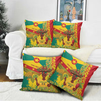 Personalized Grenada Spicemas 2025 Pillow Cover Spice Isle Nutmeg Cocoa Pod - Wonder Print Shop