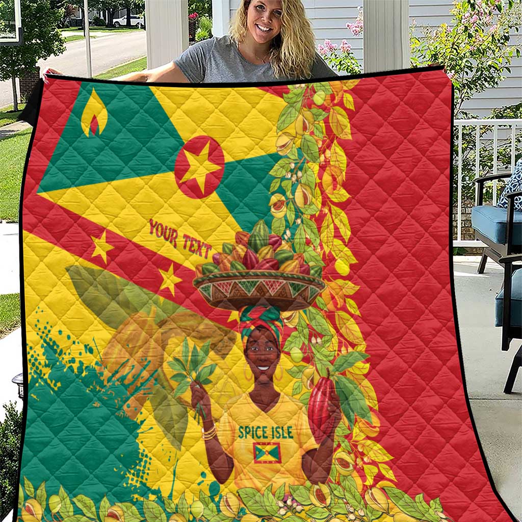 Personalized Grenada Spicemas 2025 Quilt Spice Isle Nutmeg Cocoa Pod - Wonder Print Shop