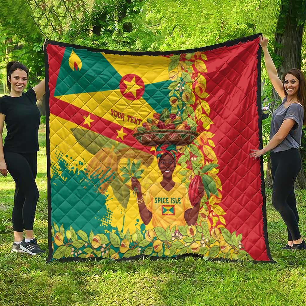 Personalized Grenada Spicemas 2025 Quilt Spice Isle Nutmeg Cocoa Pod - Wonder Print Shop