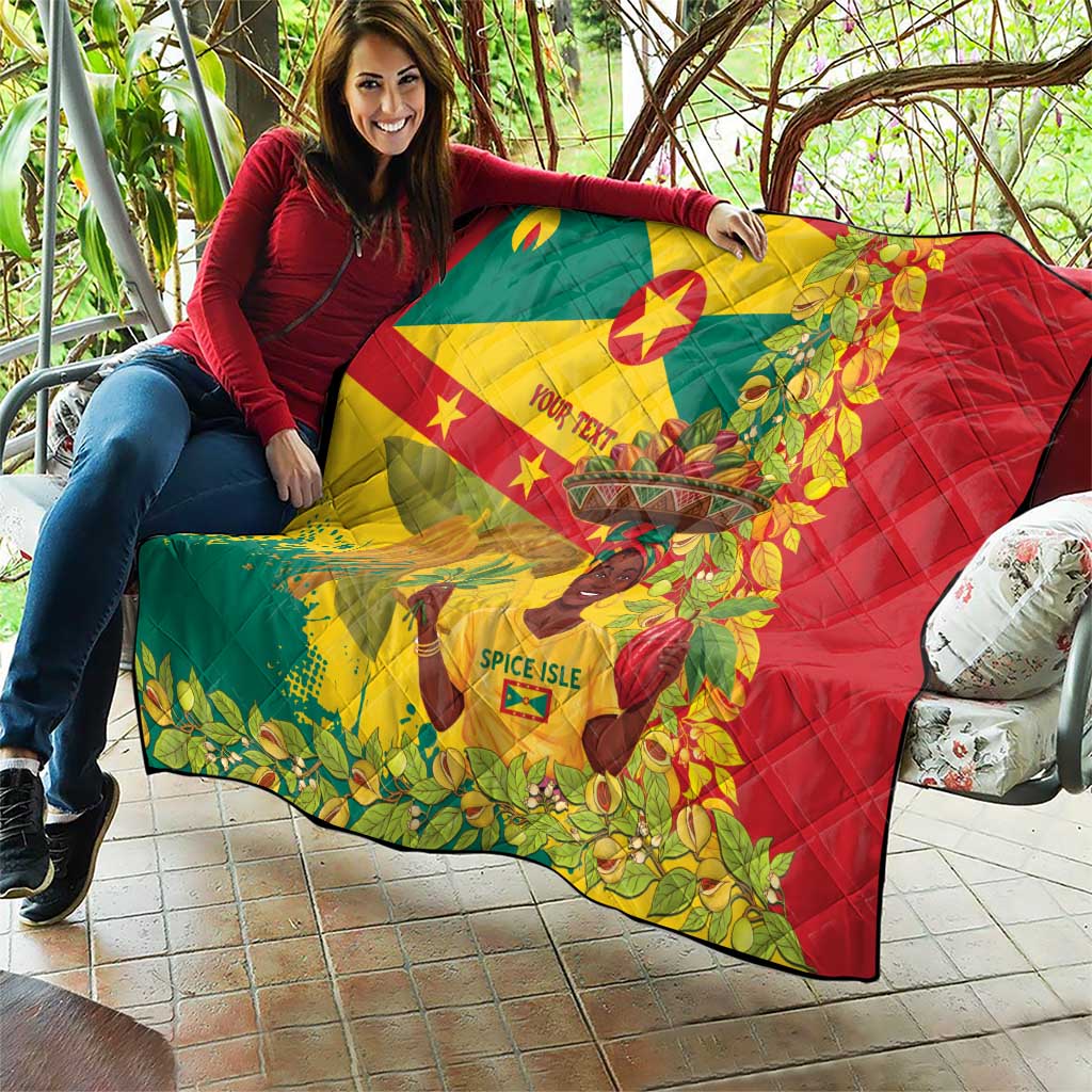 Personalized Grenada Spicemas 2025 Quilt Spice Isle Nutmeg Cocoa Pod - Wonder Print Shop