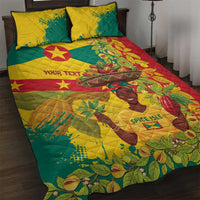 Personalized Grenada Spicemas 2025 Quilt Bed Set Spice Isle Nutmeg Cocoa Pod - Wonder Print Shop