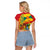 Personalized Grenada Spicemas 2025 Raglan Cropped T Shirt Spice Isle Nutmeg Cocoa Pod - Wonder Print Shop