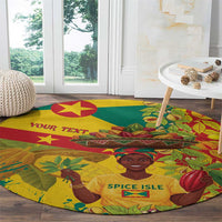 Personalized Grenada Spicemas 2025 Round Carpet Spice Isle Nutmeg Cocoa Pod - Wonder Print Shop