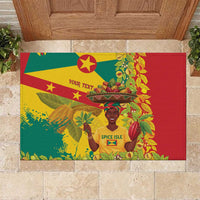 Personalized Grenada Spicemas 2025 Rubber Doormat Spice Isle Nutmeg Cocoa Pod - Wonder Print Shop