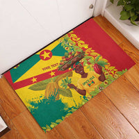 Personalized Grenada Spicemas 2025 Rubber Doormat Spice Isle Nutmeg Cocoa Pod - Wonder Print Shop