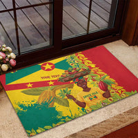 Personalized Grenada Spicemas 2025 Rubber Doormat Spice Isle Nutmeg Cocoa Pod - Wonder Print Shop