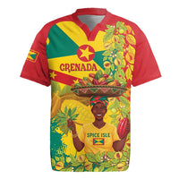 Personalized Grenada Spicemas 2025 Rugby Jersey Spice Isle Nutmeg Cocoa Pod - Wonder Print Shop