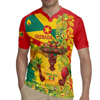 Personalized Grenada Spicemas 2025 Rugby Jersey Spice Isle Nutmeg Cocoa Pod - Wonder Print Shop