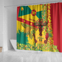Personalized Grenada Spicemas 2025 Shower Curtain Spice Isle Nutmeg Cocoa Pod - Wonder Print Shop