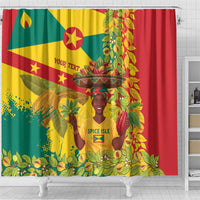Personalized Grenada Spicemas 2025 Shower Curtain Spice Isle Nutmeg Cocoa Pod - Wonder Print Shop