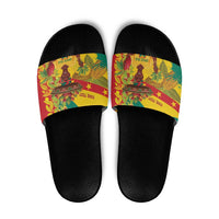 Personalized Grenada Spicemas 2025 Slide Sandals Spice Isle Nutmeg Cocoa Pod - Wonder Print Shop