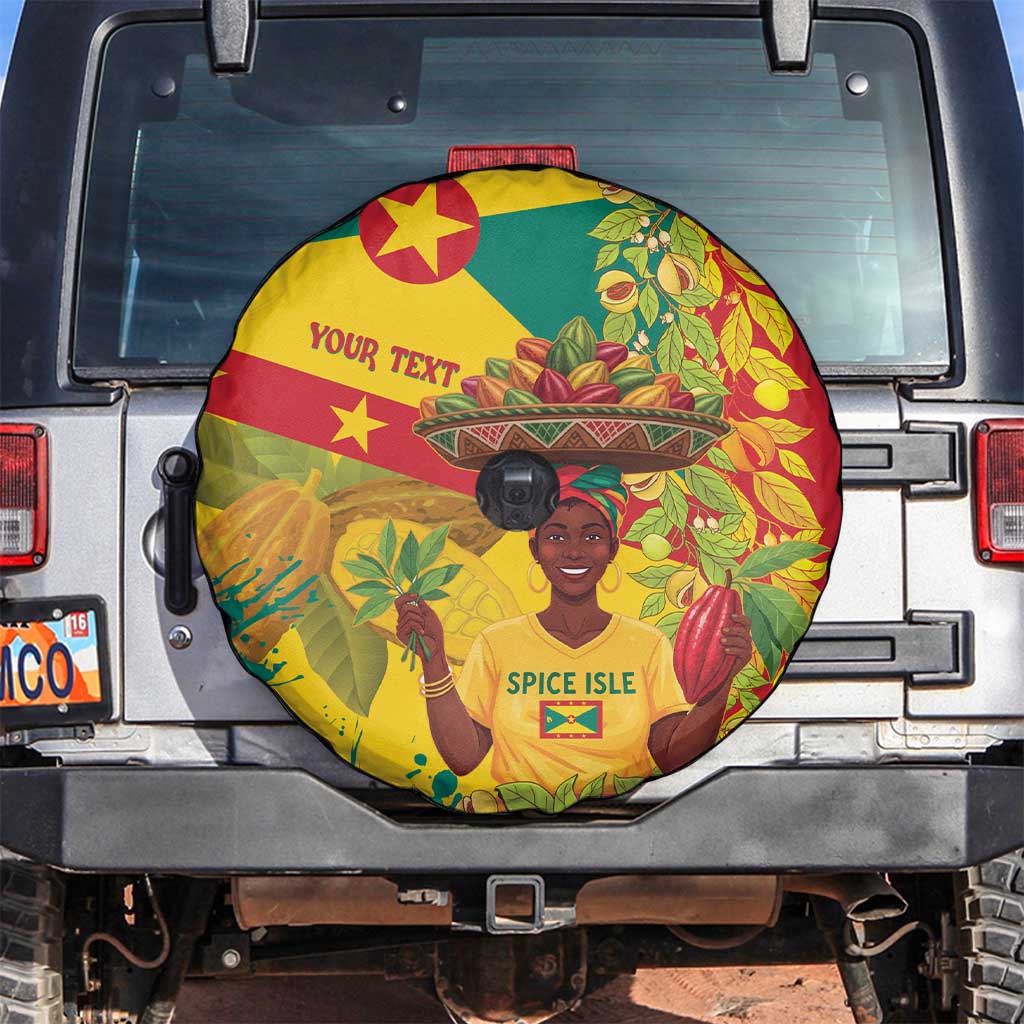 Personalized Grenada Spicemas 2025 Spare Tire Cover Spice Isle Nutmeg Cocoa Pod - Wonder Print Shop