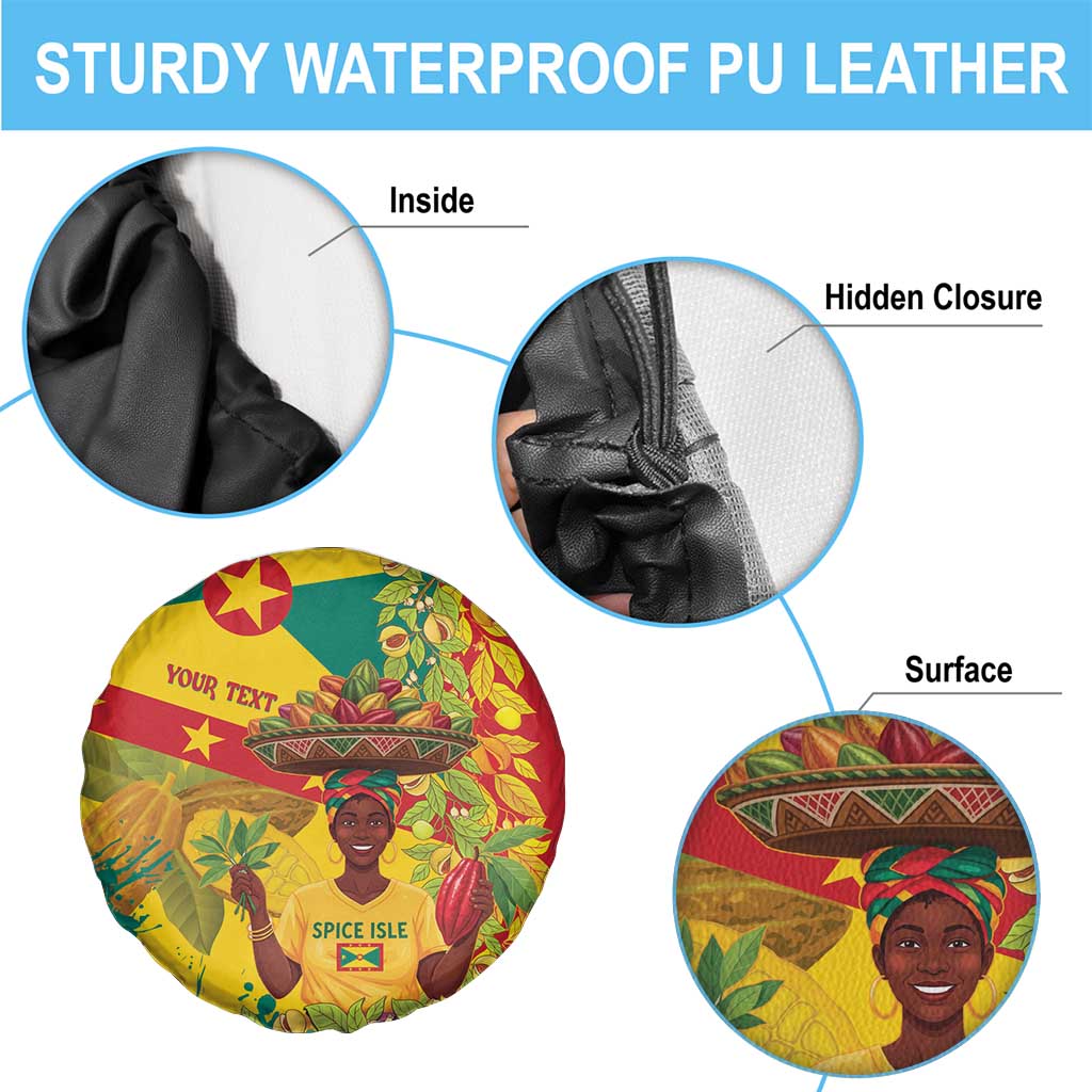 Personalized Grenada Spicemas 2025 Spare Tire Cover Spice Isle Nutmeg Cocoa Pod - Wonder Print Shop