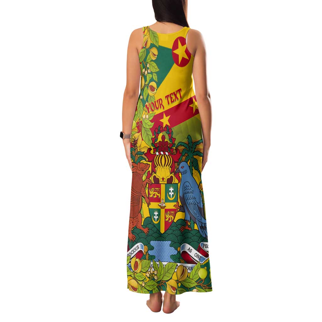 Personalized Grenada Spicemas 2025 Tank Maxi Dress Spice Isle Nutmeg Cocoa Pod - Wonder Print Shop